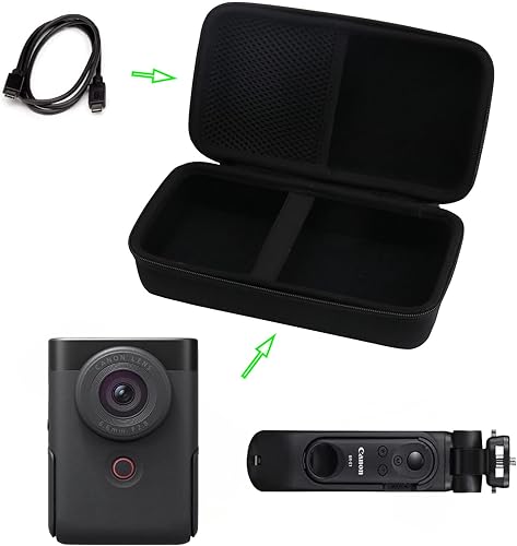 Miniatura 6 de WERJIA Estuche rígido de viaje compatible con cámara Canon PowerShot V10 Vlog (grande)
