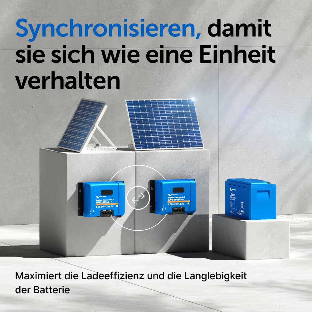 Victron Energy SmartSolar MPPT Tr Laderegler (Bluetooth) - Solar Laderegler - 150V 60 Amp 12/24/36/48-Volt