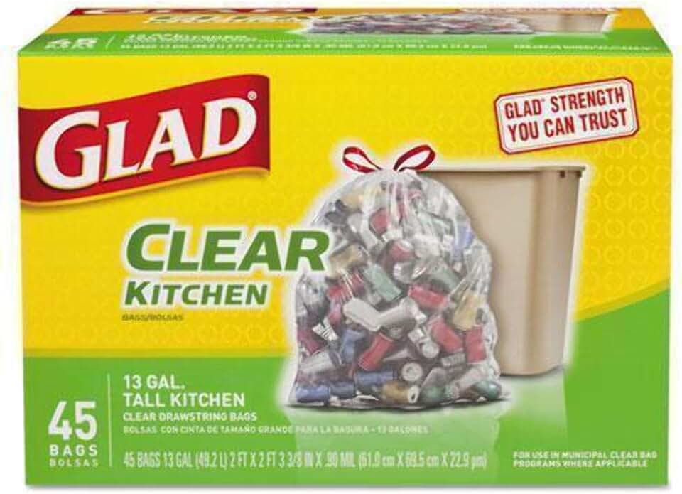 glad clear garbage bags