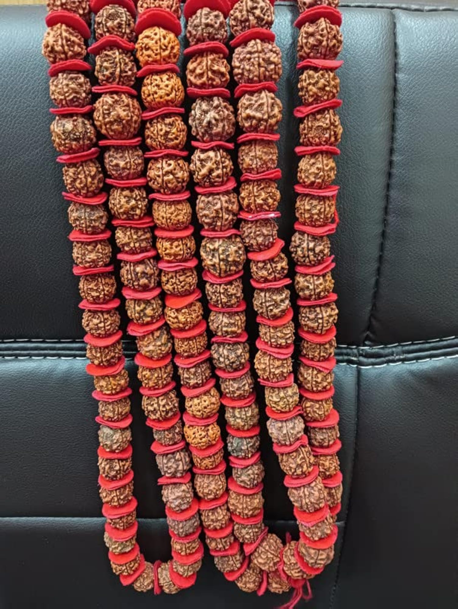Natural Pach Panch Mukhi Nepali Rudraksha Kantha Mala