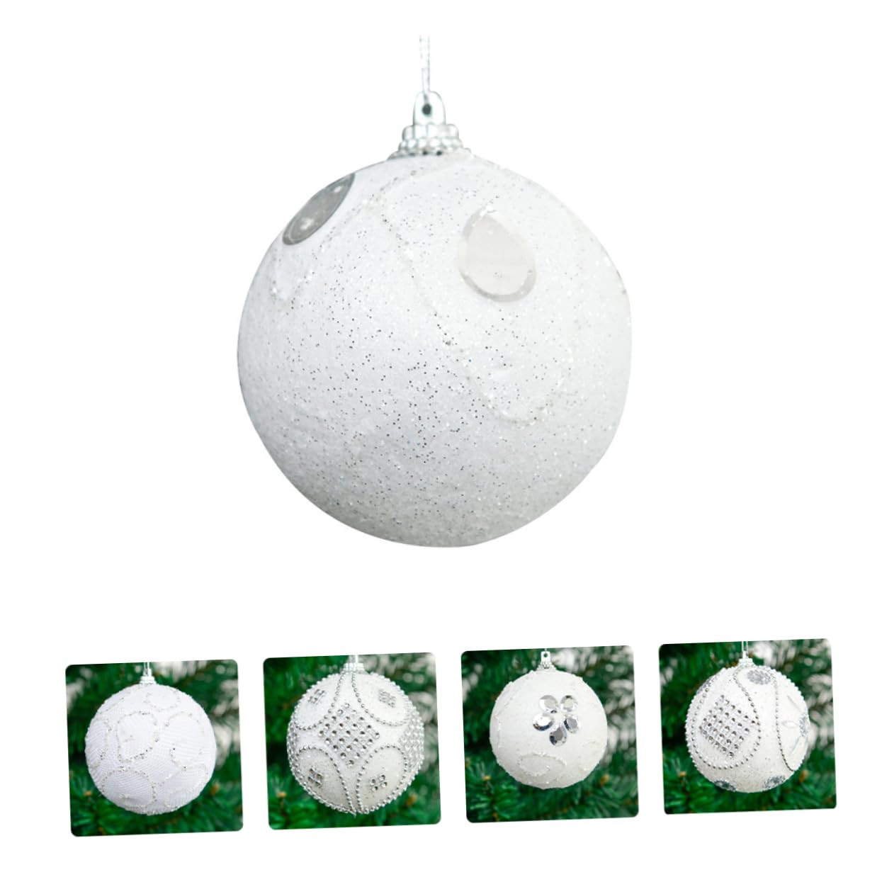 Alipis 15 Piezas Bolas de Navidad Adornos navideños con Bolas de Nieve Bolas de árbol de Navidad con Purpurina Christmas Tree Xmas Tree decoración del árbol de Navidad Party Decoration :