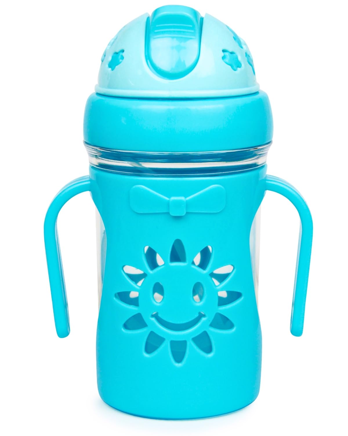 Neska Moda Twin Handle with Silicon Straw Drinking Sippy Cup/Sipper for Toddler/Kids-250 Ml (Blue)-BC90-picture-10