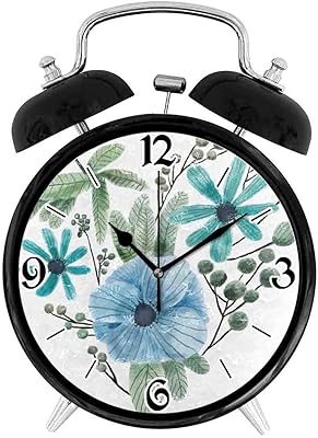 Amazon Co Jp 可愛い 面白い レトロ ナチュラル目覚まし時計ー花柄 葉 お洒落目覚まし時計ーサイズ 4インチ ホーム キッチン