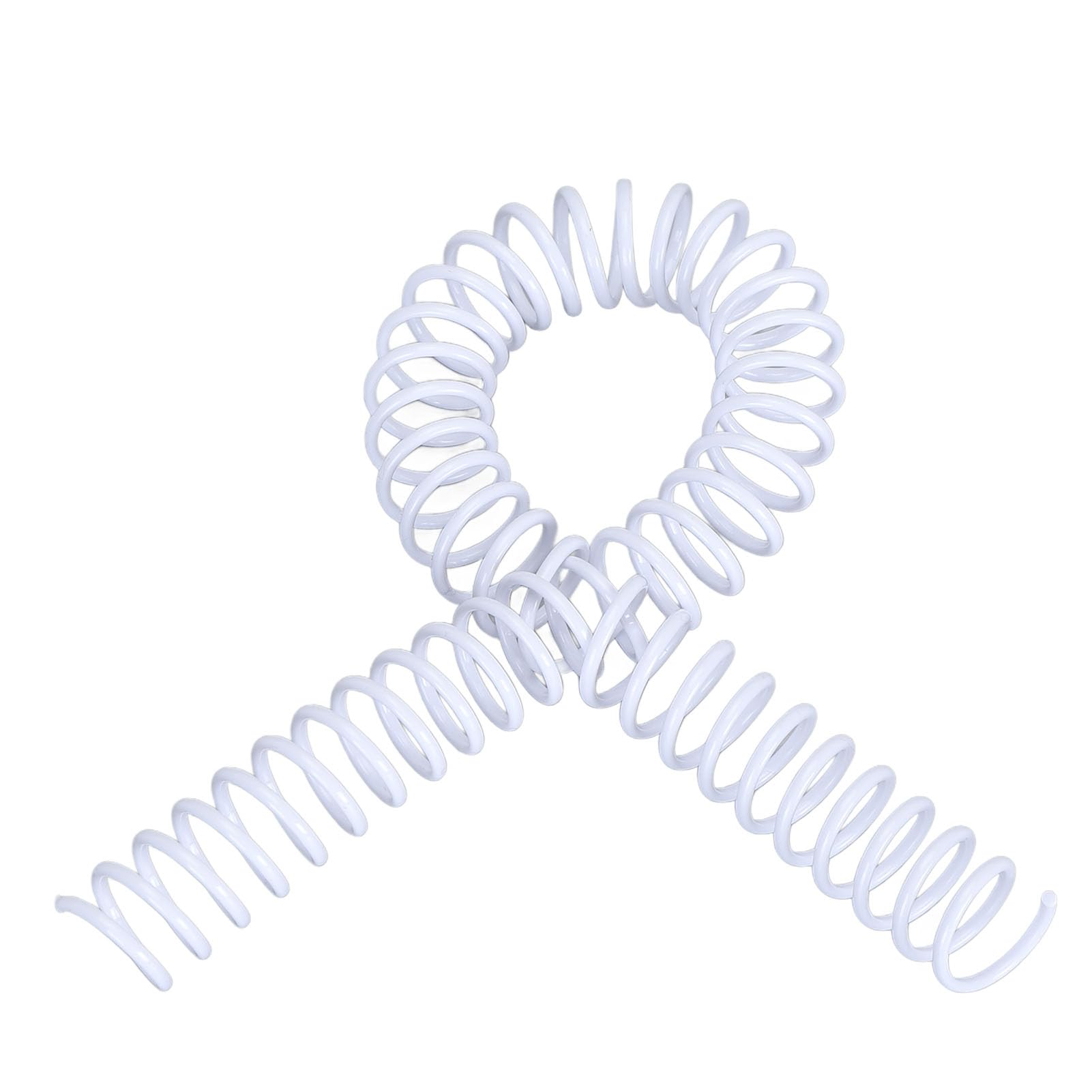 Dorso di rilegatura a filo singolo, bobine di rilegatura a spirale con 48 denti, passo 4:1, diametro 14,3 mm per capacità di 115 fogli, bobine di rilegatura in ferro da 100 pezzi (Bianca)
