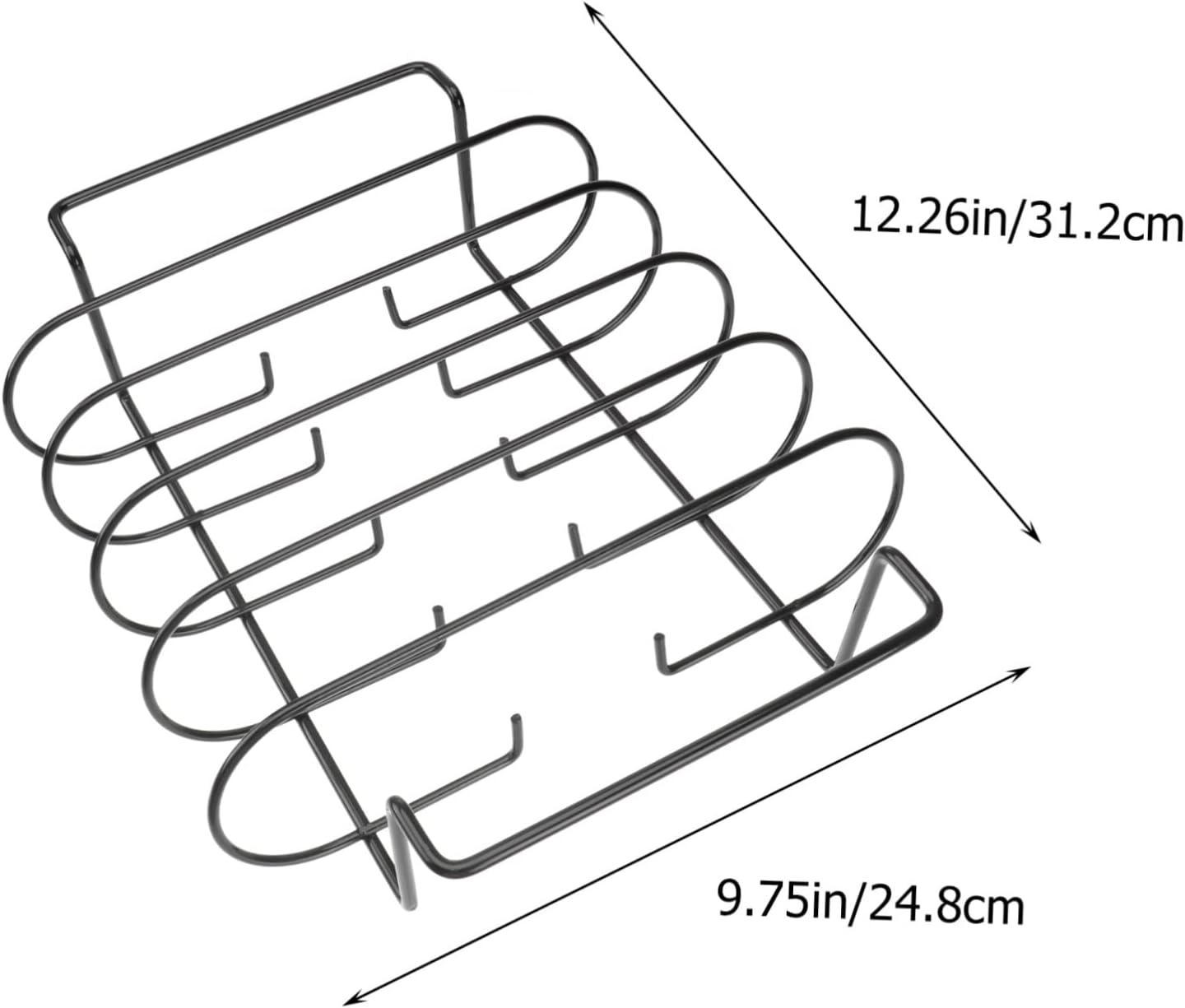 Iron Rib Rack Steak Smoking Rack Lamp Chop Barbecue Grill Accessory for Outdoor Grill