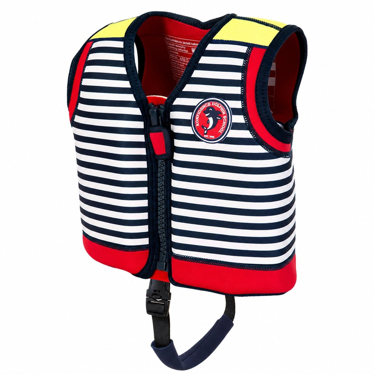 Konfidence Premium Swim Vest – For Baby, Toddler & Kids Up to 12 Years - UKCA/CE & Swim School Approved with Adjustable Buoyancy Ideal for Learning to Swim (Hamptons Navy, L (3-6 Years))