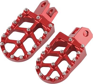 LKV Dirt Bike Foot Pegs CNC Footpegs Rest Pedal Compatible with DRZ400 400S 2000-2004 DRZ400E 2000-2007 DRZ400SM 2005-2024 RM250 1989-2006 RM250Z 2001-2006 RMX250 1989-1996