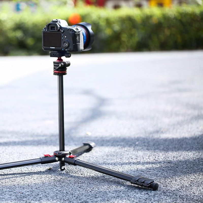 Image of Travel Tripod, 68 inch Camera Tripod with 360 Ball Head Lightweight Aluminum Portable Compatible with i Phone, Canon G7X, Sony, DSLR /SLR Cameras, Video Camcorders, Action Cameras,Telescopes...8.8lbs
