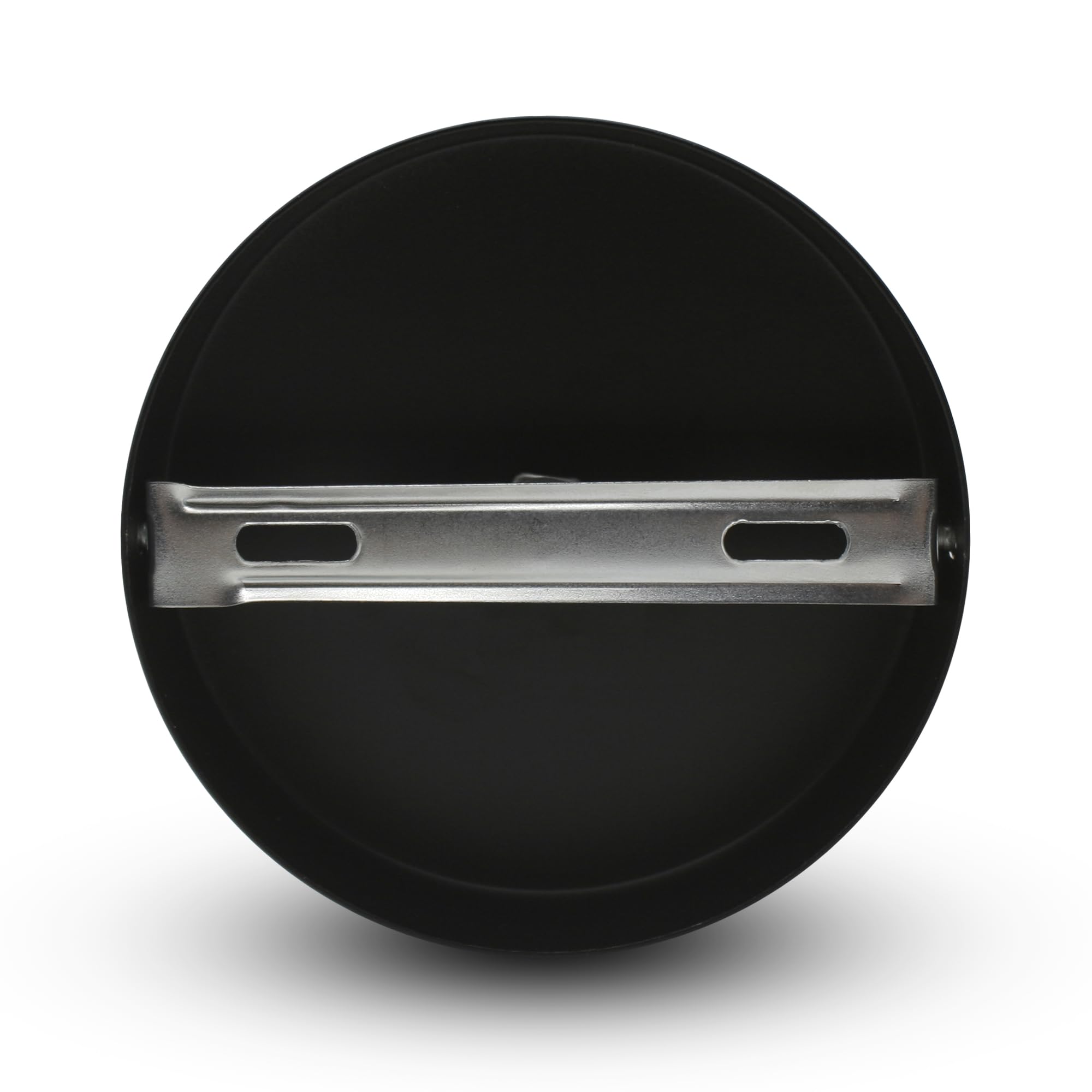 DOJA Barcelona | Rosone Lampadario Soffitto Nero | Confezione da 2 Pezzi | 100x25mm | Metallo | Moderno Rotondo