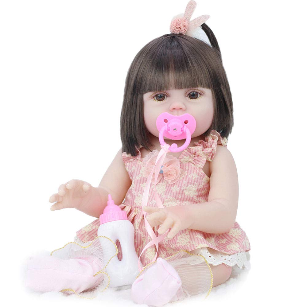 Cryfokt Soft Plastic Lifelike Reborn Doll Can Drink Water and Pee for