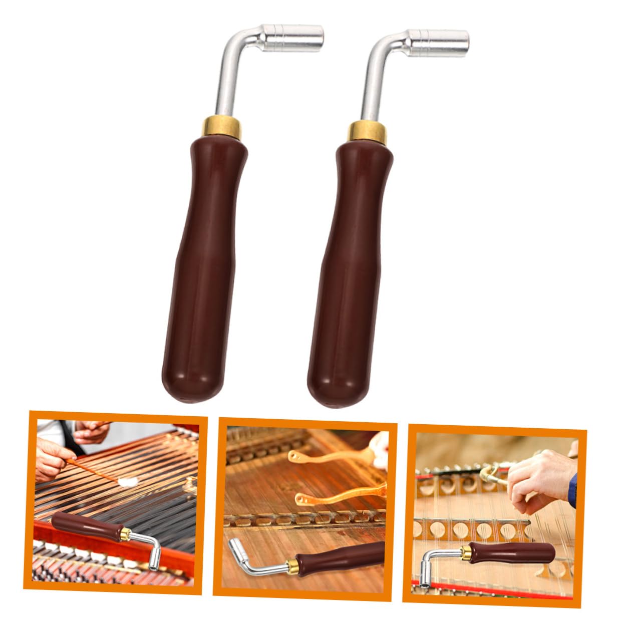 OFFSCH Instrument Accessory 2pcs Tuning Wrench for Piano Tuner Spanner Tool Quick and Easy Tuning