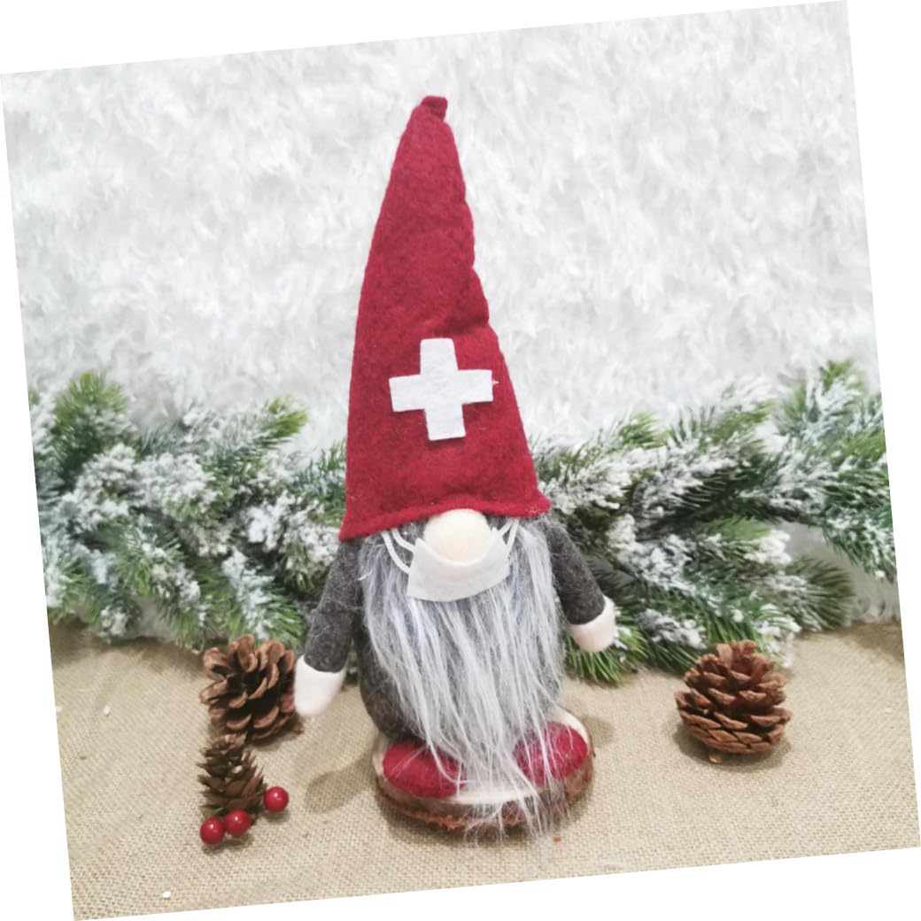 IMIKEYA 4 Stück Weihnachtsdekorationen Gnom Plüschpuppe Nordische Gnomenverzierungen Weihnachten Christbaumschmuck Skandinavischer Weihnachtsmann-tischschmuck Polyester-Material