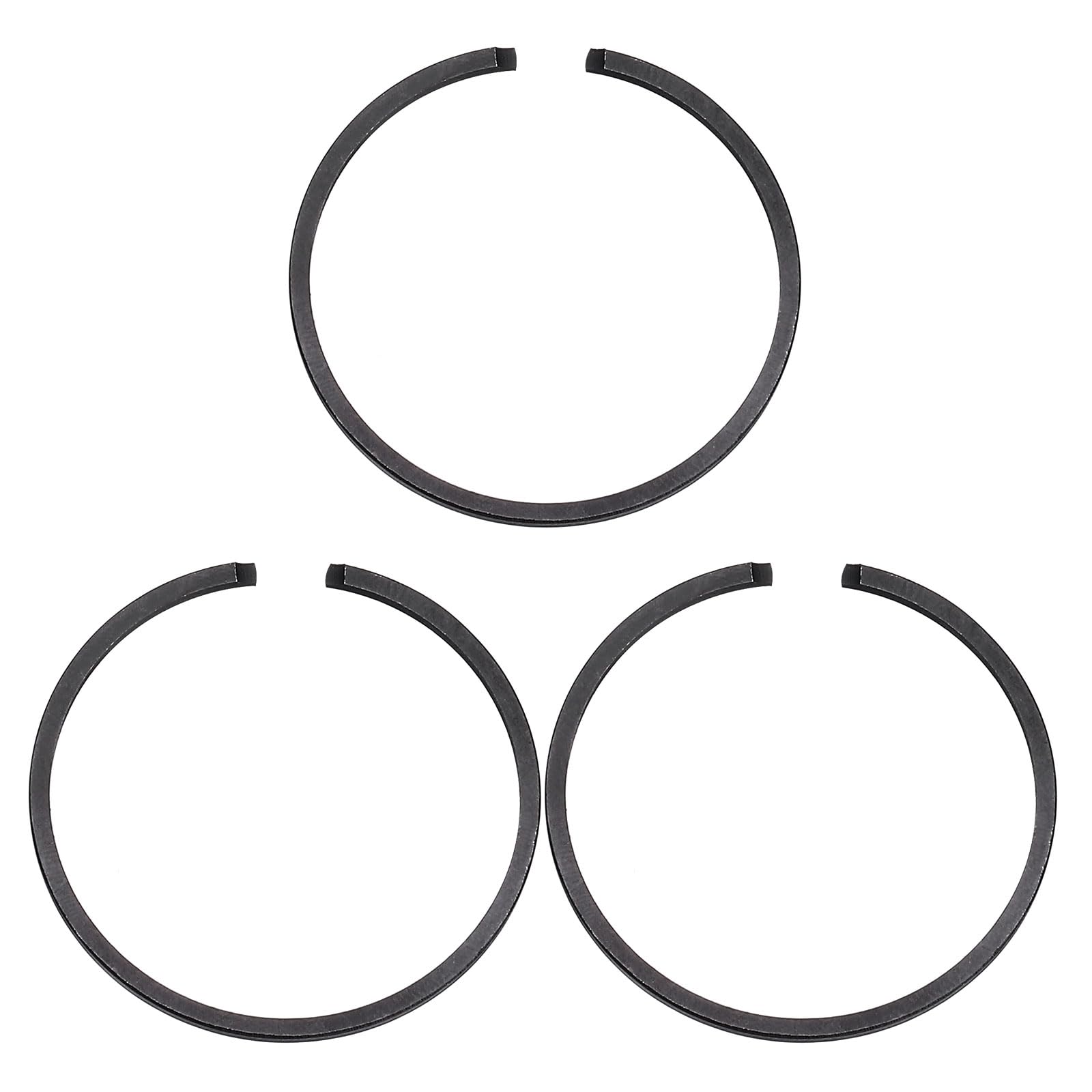 sourcing map 3pcs Piston Rings 34mm x 1.5mm Standard Metal Engine Piston Ring for Chainsaw Replacement Parts, Black