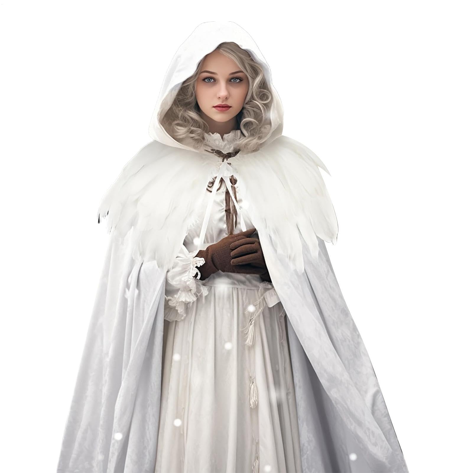 Capa con Capucha para Mujer Túnica Larga Unisex Disfraz De para Halloween | Disfraz de capa de terciopelo con capucha Para Adultos Carnaval Festividades Y De s Cosplay Actuación Escénica Mascarada