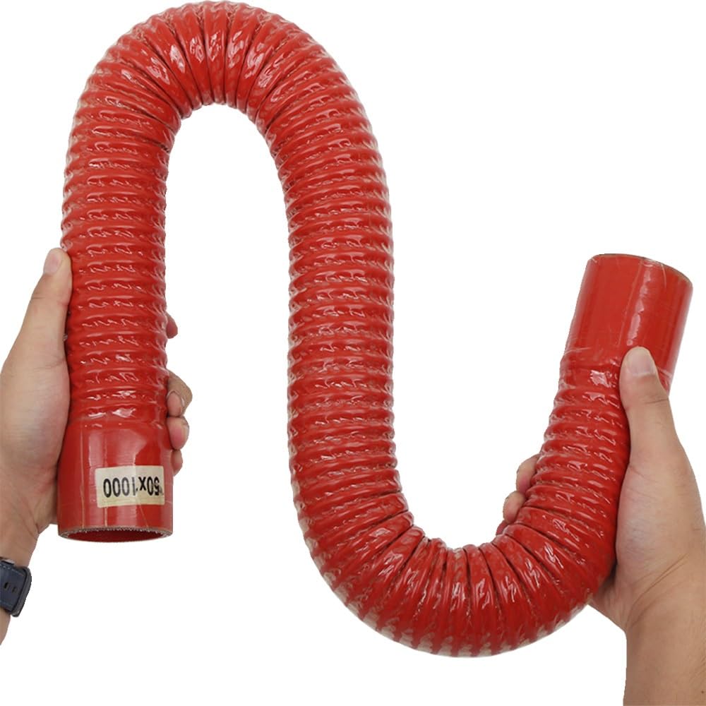 Tubo Flessibile in Silicone Rosso Resistente alle Alte Temperature - Condotto di aspirazione e Scarico Flessibile per Uso automobilistico, Tubo di Raffreddamento e Riscaldamento Freni da 38