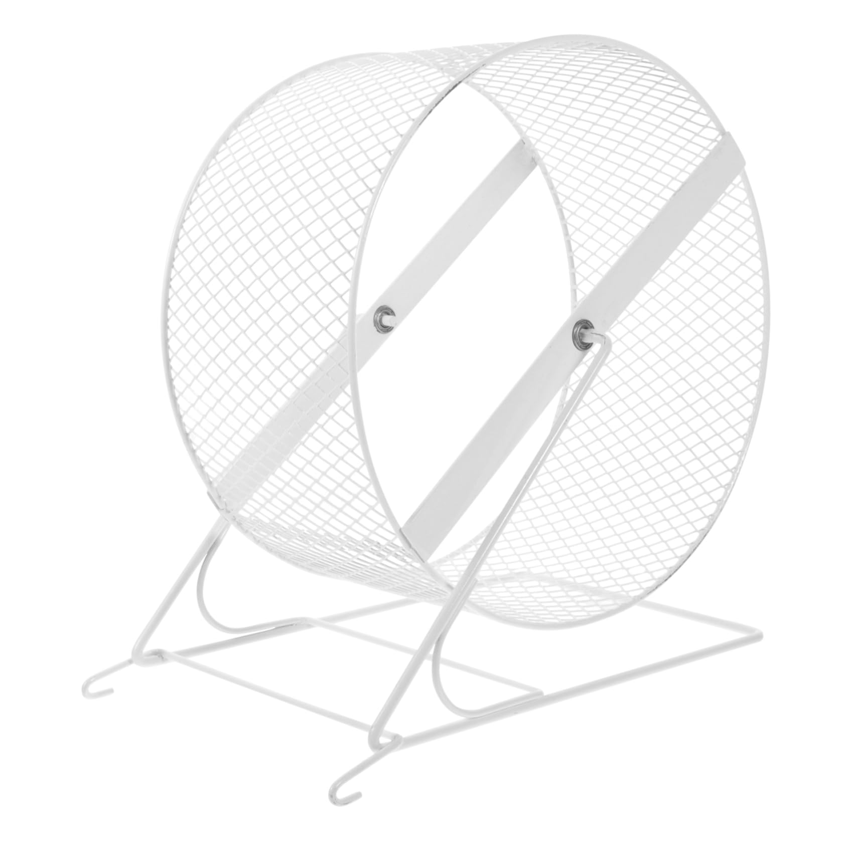 Yardwe Rueda de Ejercicio para Hámster y Erizo, Juguete de Hierro Blanco, Confiable para Correr y Hacer Ejercicio en Casa, Accesorio para Mascotas