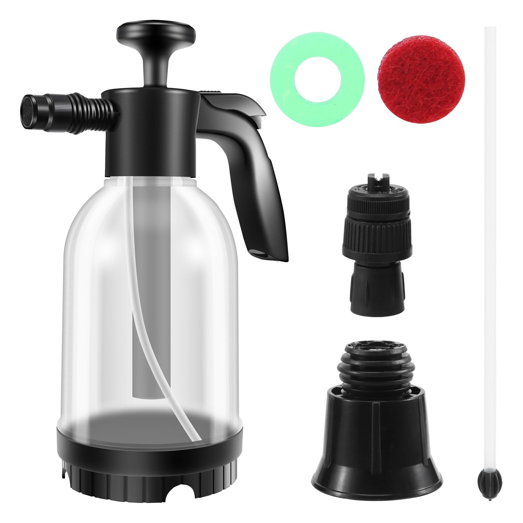 FTEYJEUIOTY Hand Pump Foam Sprayer Hand Pressurized Foam Sprayer 2 Litre Pressure Foam Cannon Snow Foam Nozzle Carwash