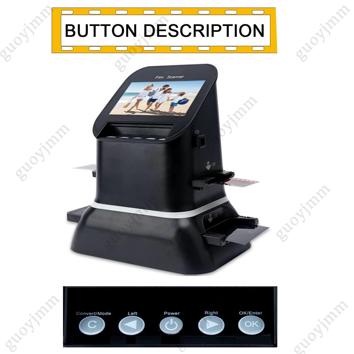 Scanner per Diapositive, Scanner per Foto da Vecchie a digitali veloci, Scanner per Diapositive da 35 mm a digitali, Scanner per Foto Negative da 22 MP, Ampio Display da 4,3" e HDMI
