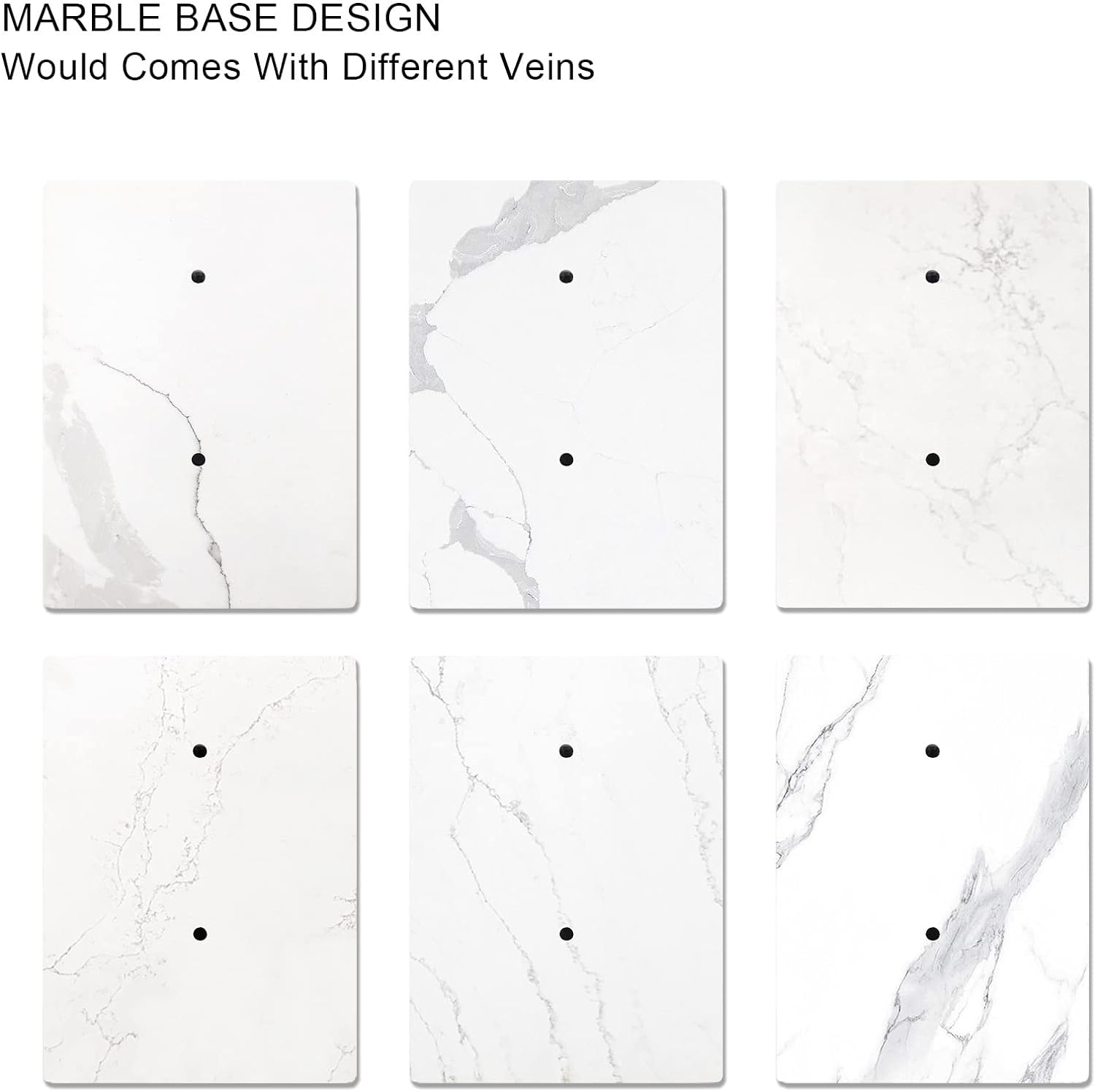 Brushed Gold Toilet Paper Stand Holder with Shelf, Marble Design Base Free Standing Toilet Paper Roll Holder with 2 Dispenser SUS 304 Stainless Steel Reserve, Storage 5 Rolls