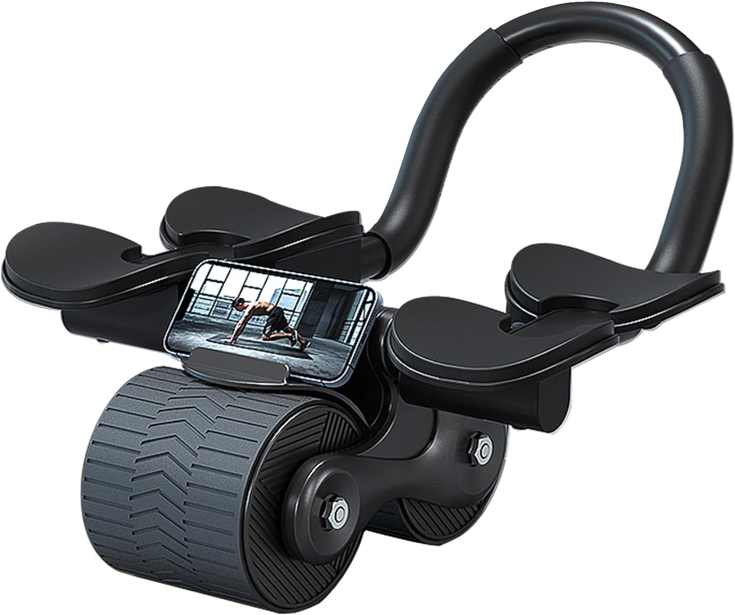 Quick Fit Automatic Rebound Abdominal Wheel Elbow Support,Core Workout Equipment for Ab Exerciser (Black)-picture-28