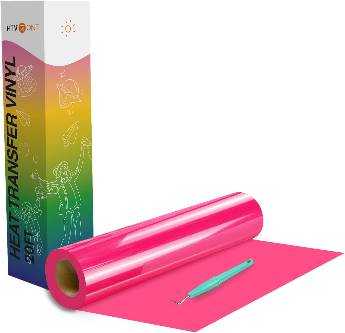 HTVRONT HTV Vinyl Rolls Heat Transfer Vinyl 12" x 20ft