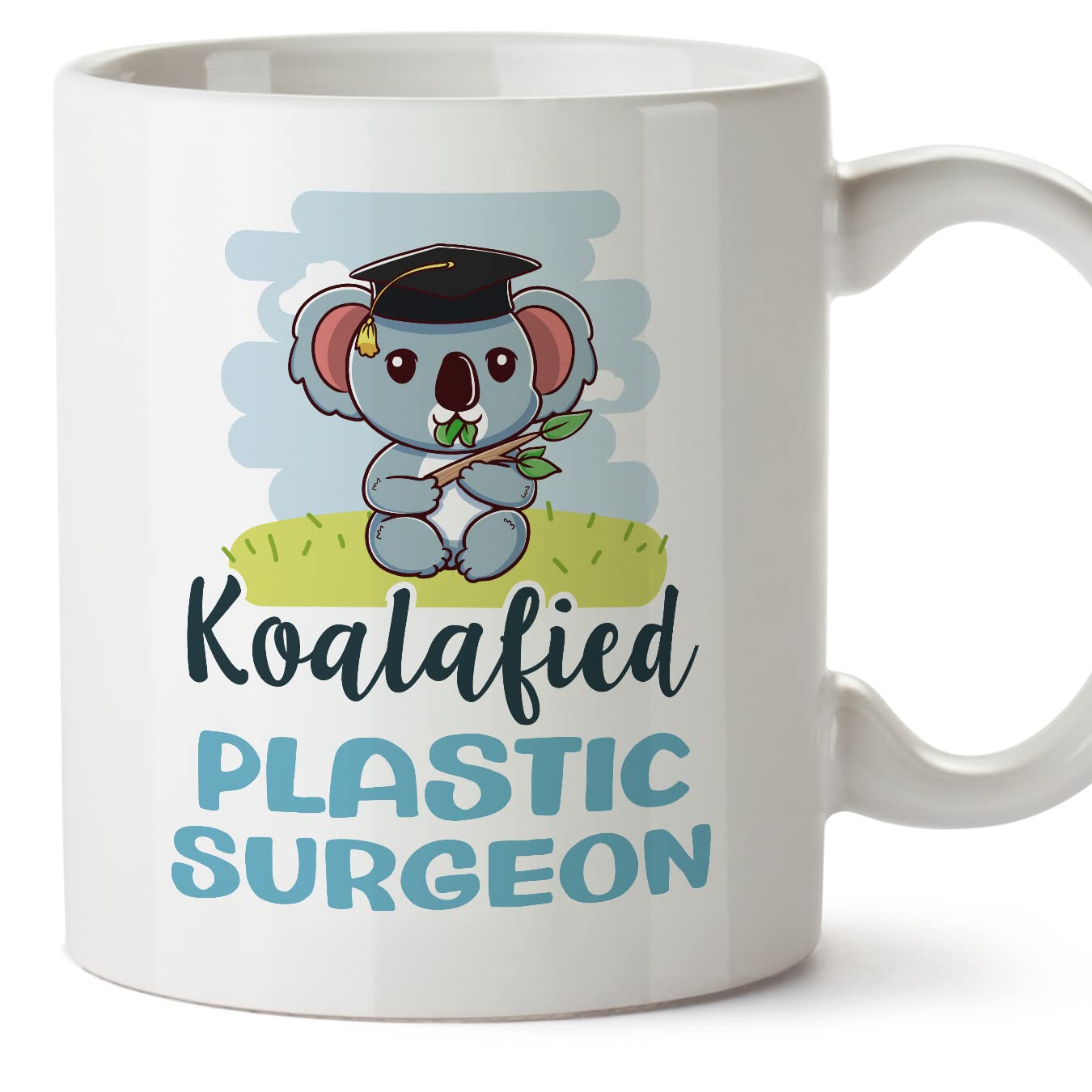 MUGFFINS Plastic Surgeon Man Mug - in English - Koalafied - Funny Gift for Colleagues - Ceramic 11oz Mug