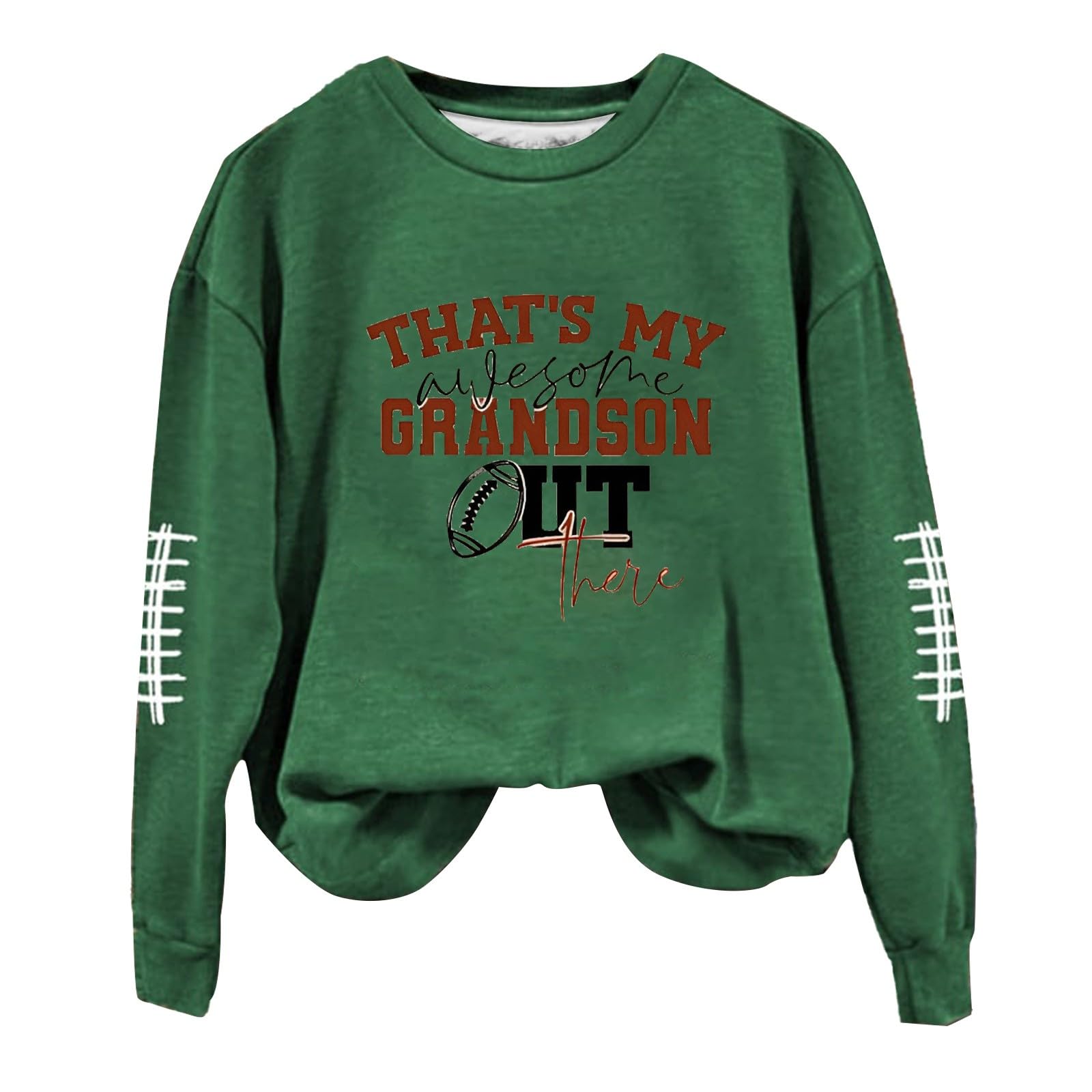 Fall Fashion Sweatshirt For Women College Football Rugby Print Crewneck Shirt Long Sleeve T Shirts Pullover