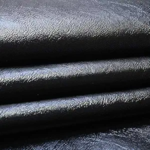 SAE Rexine Artificial Leather Sheet Fabric for Car, One Meter, Black Color