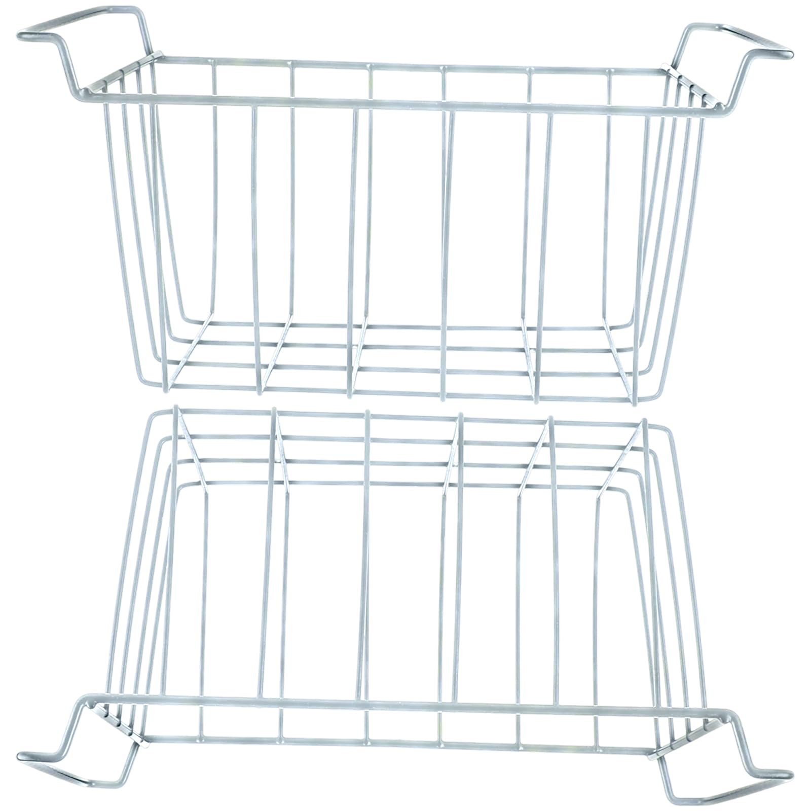 Jazuaiao 2 Pack Freezer Organizers Baskets Resistant Wire Meshes Bins Accessory for Optimal Food Preservation Freezer Bin