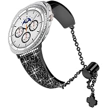 Compatible for Samsung Galaxy Watch 8 Band 40mm 44mm, Women Bling Galaxy Watch 8 Classic 46mm Bracelet Adjustable Replacement Strap Wristband for Galaxy Watch 8/8 Classic