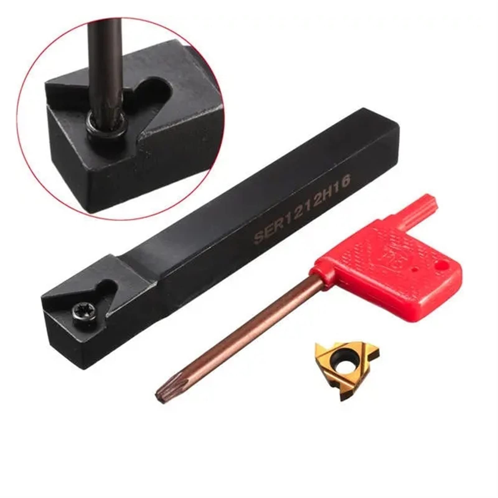 Inserti Carburo Filettatura 10 Inserti Per Tornio CNC 16ER AG60 - Carburo, Rivestimento TIAIN, Per Filettatura Acciaio Inserti Filettatura Cnc - Foto 1