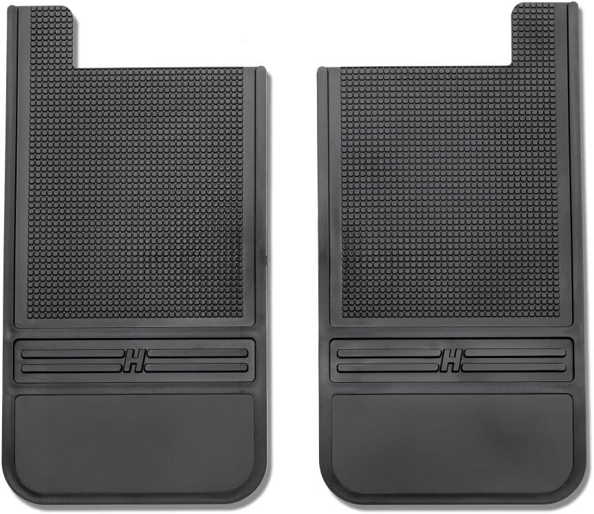 Husky Liners Universal Muddog Mud Flaps | Rubber Rear - 12" W/O Weight Black 55100