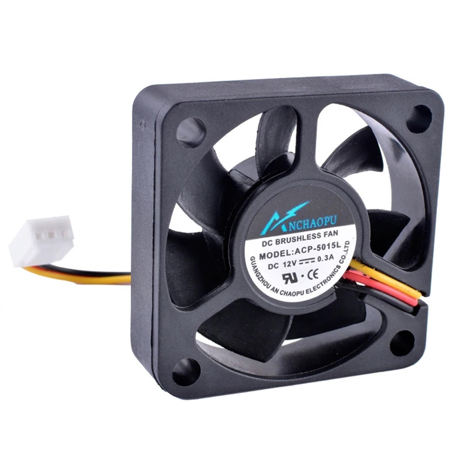 FCARUMIQP ACP-5015L 5cm 50mm Fan 50x50x15mm DC12V 0.30A 3pin 5000rpm Axial Flow Cooling for Chassis CPU Charger Power