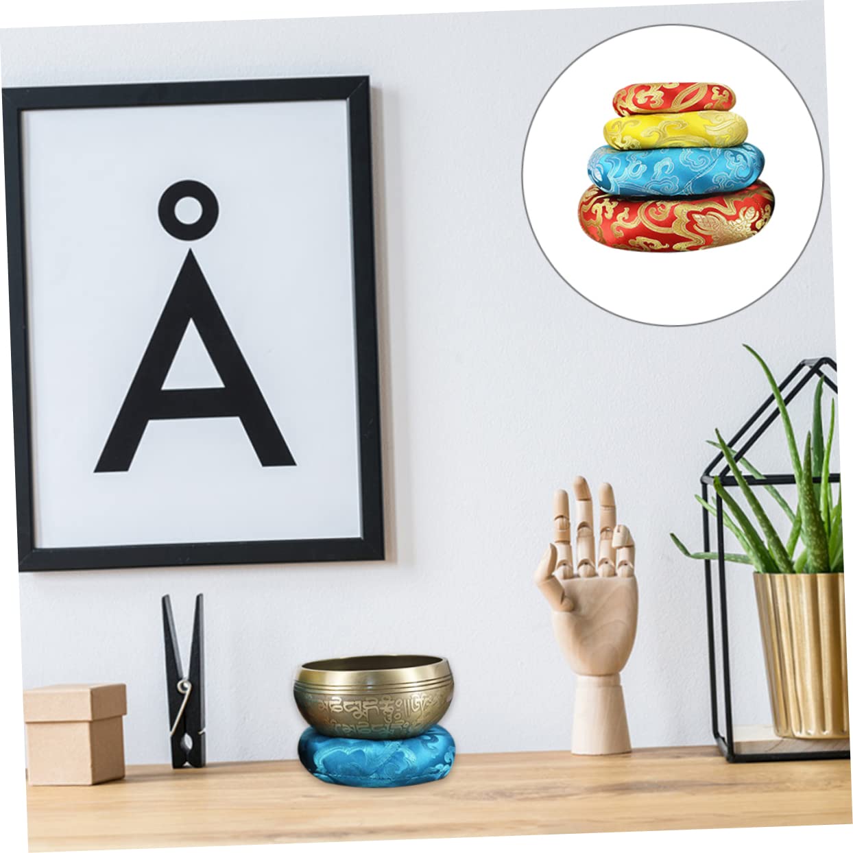Abaodam 3piezas Almohadilla Para Tazón De Cojín De Accesorios De Tazón De Diseño Color Aleatorio