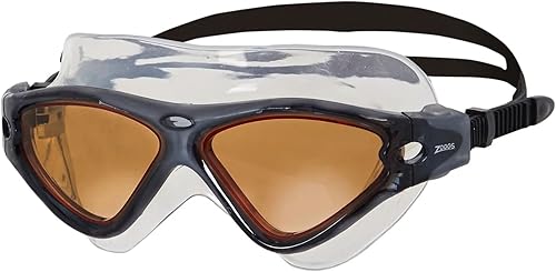 Zoggs Máscara unisex de triple visión para adultos Gafas de natación con protección UV antivaho Tecnología de lente curva y correa de ajuste rápido