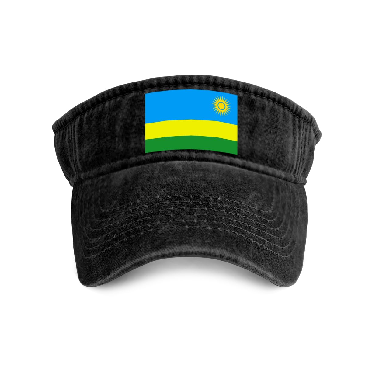 Rwanda Rwandan Flag Sun Visor Hats Sport Wear Athletic Beach Leisure Hat for Women and Men Golf Cap