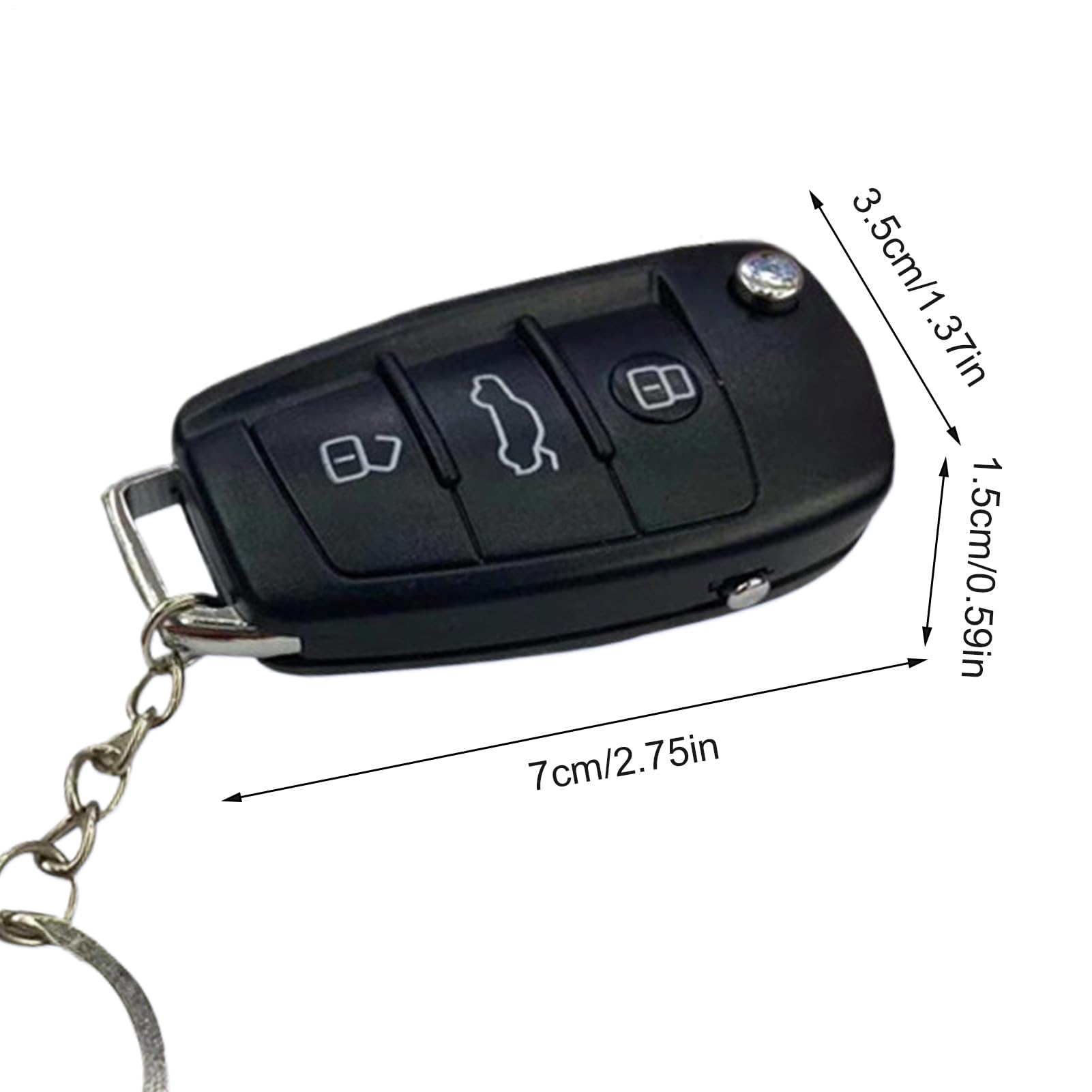 Prank Key FOB, Safe Electric Shock Trick Novelty Gag, Realistic Car Key Design Funny Joke, Instant Light Up Feature Simple Activation, Stress Relief Office Desk Toys, Portable Humor Accessory