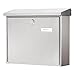 Price comparison product image BURG-WÄCHTER Stainless Steel Letterbox with Hinged Pain Canopy, A4 Throw-in Format, EU Norm EN 13724, Amrum 3867 Ni