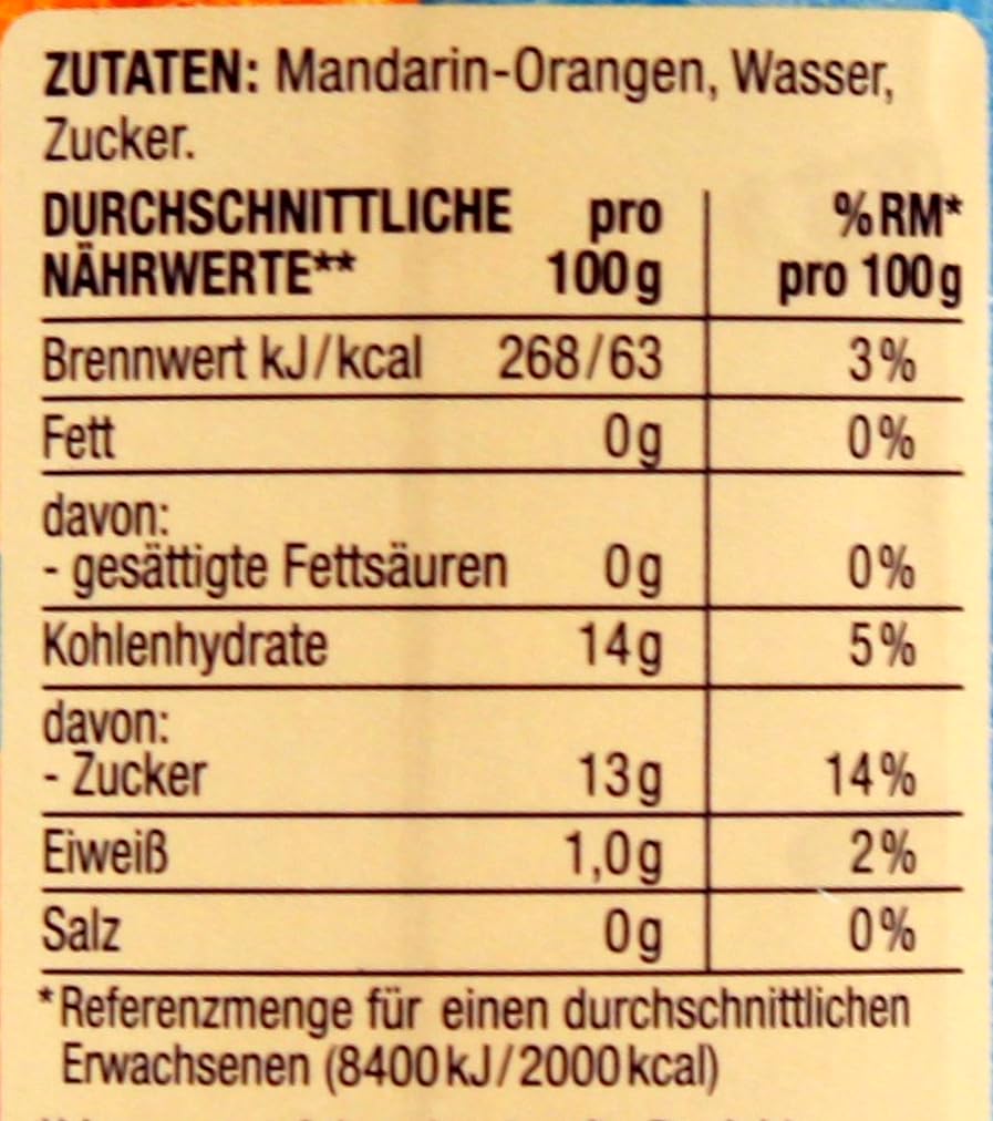 Herzstücke Mandarin-Orangen leicht gezuckert, 12er Pack (12 x 175g)