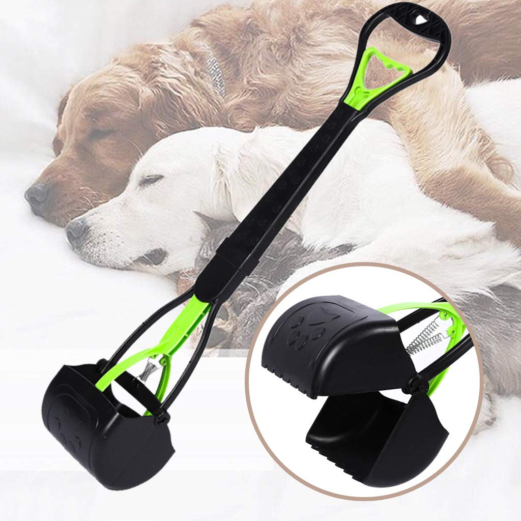 Pelle à déjections canines améliorée avec manche long, pas de baisser, ramasser facilement les déchets, la saleté, le gravier, la mâchoire - Jouet indestructible contre l'ennui pour petits chiens