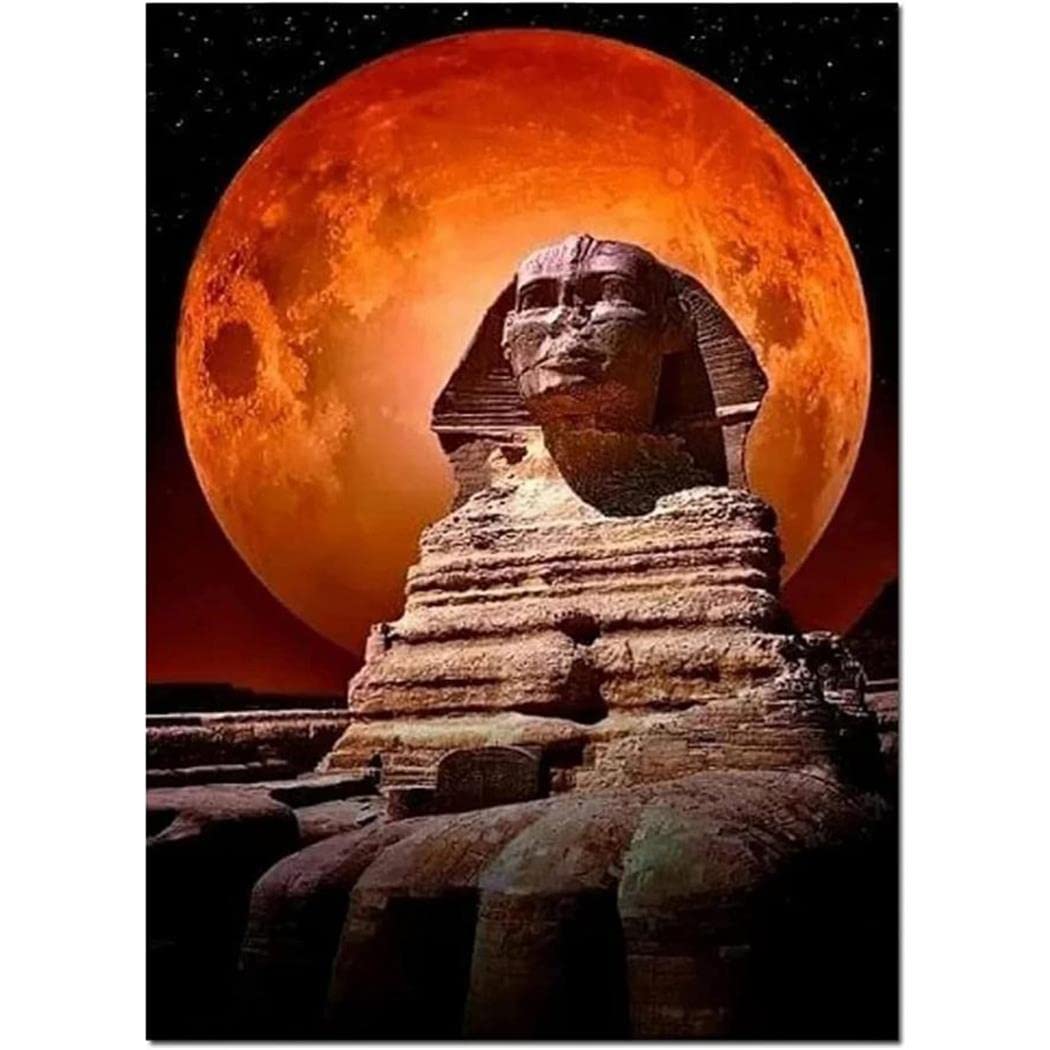 TNXEV 5D DIY Diamond Art Kits Pyramid Egypt Diamond Painting Kits for Adults Kits DIY Handicrafts Round Drill 30x40cm