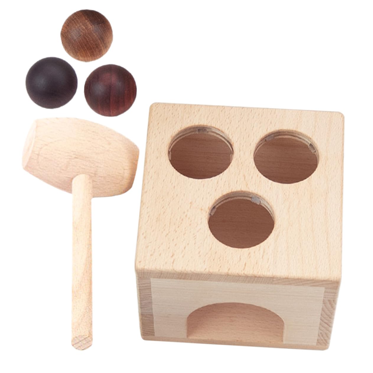 Alasum Giocattolo Educativo di Legno Scatola Palline Colorate per Migliorare Coordinazione Occhio-Mano Adatto a Bambini e Adulti