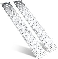 DNA Motoring 63in A3 Steel Loading Ramps for Hand Trucks, Bikes, Motorcycles, ATVs - 880 lbs Pair Capacity, TOOLS-00466