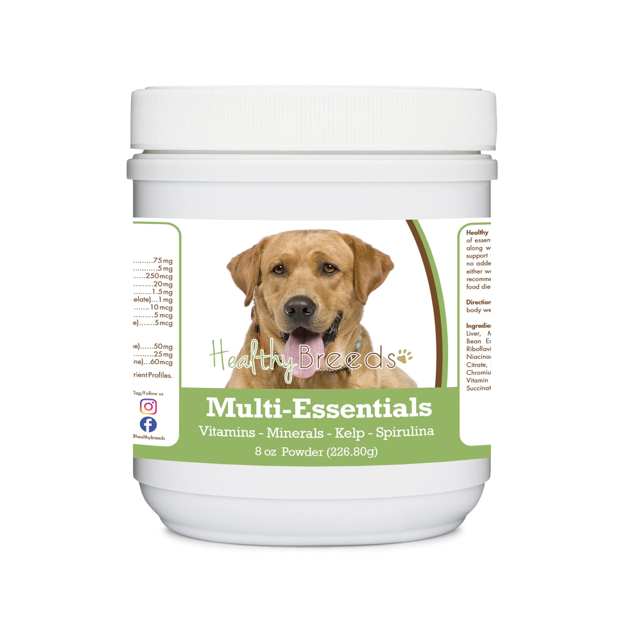 Healthy Breeds Labrador Retriever, Golden, Multi-Essentials Powder for Dogs 8 oz