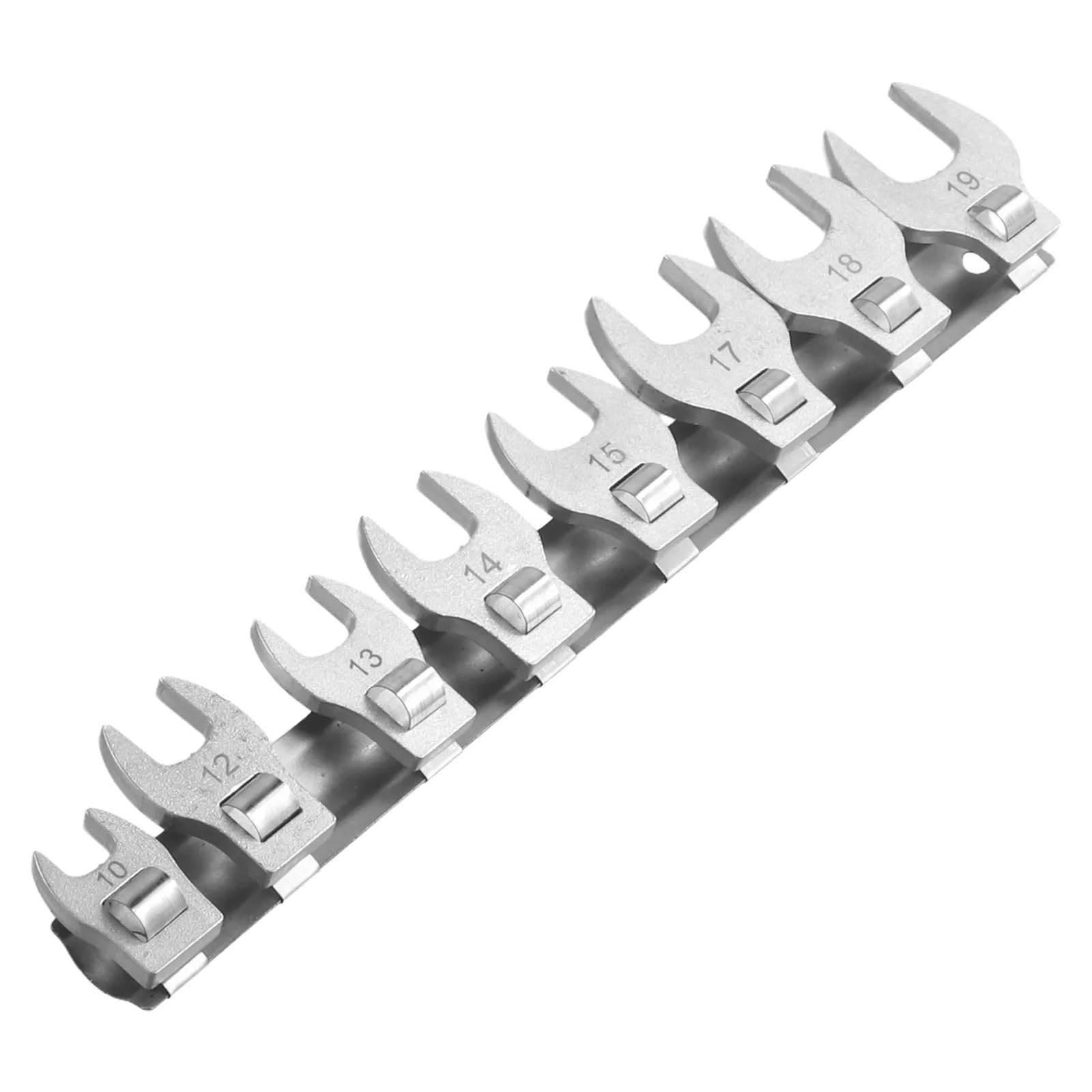 Xuczhai One Color 8/11Pcs 10-22Mm Metric Crowfoot Wrench Movable Open End Ratchet Keys 3/8 Inch Drive Set With Interchangeable Heads(8Pcs)