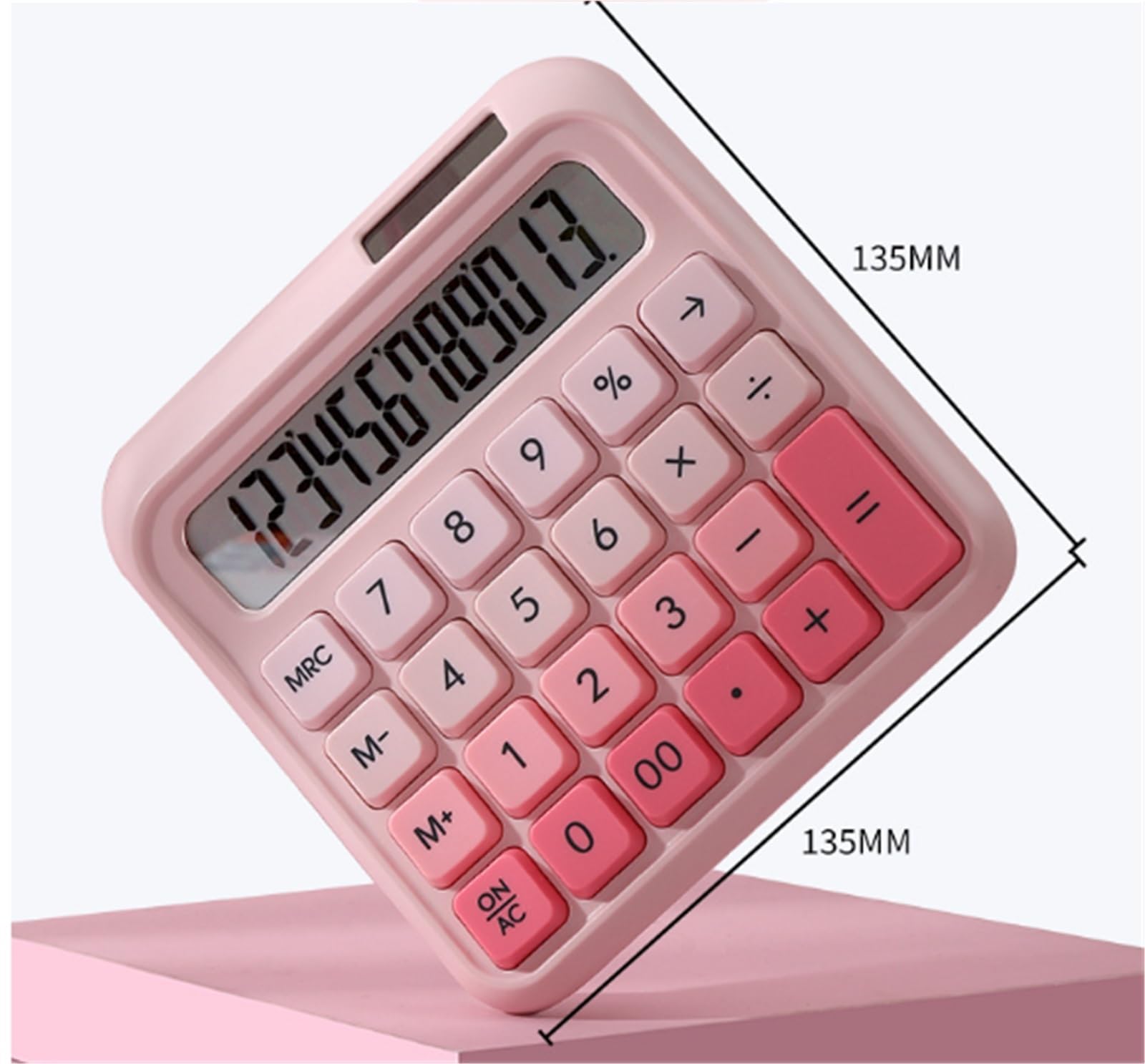 Calculatrice Calculatrice De Bureau À Énergie Solaire avec Écran LCD 12 Chiffres Adaptée Au Bureau Office(Grün)