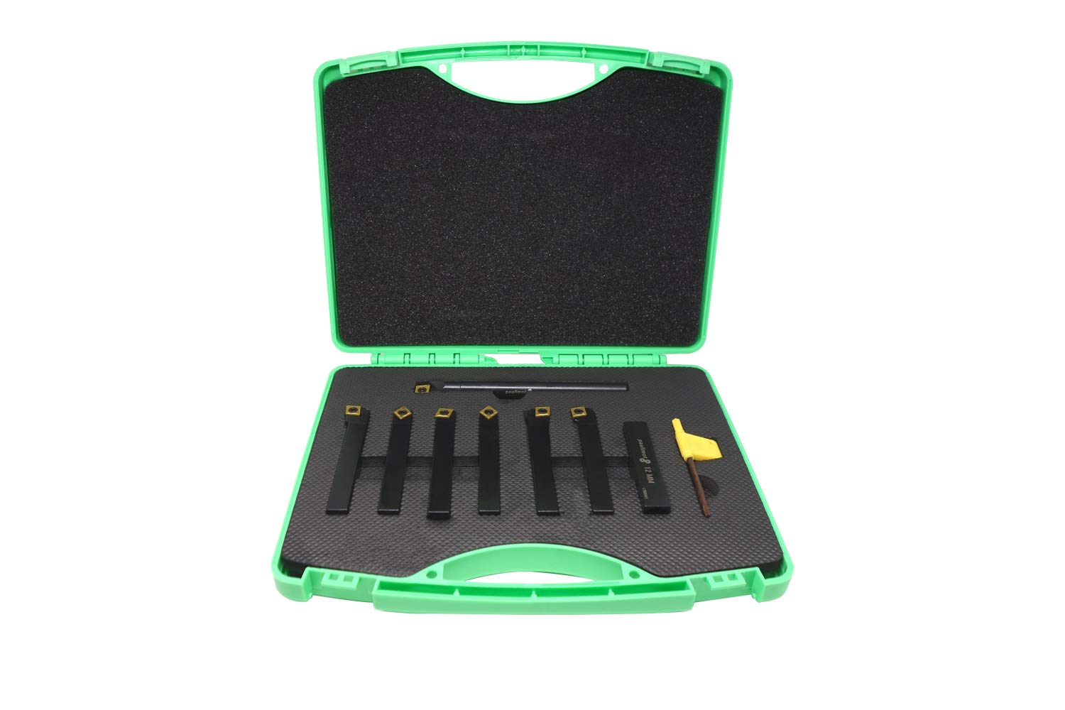 PAULIMOT Drehmeißel-Set mit Wendeplatten, 12 mm, 7-teilig inkl. Bohrstange