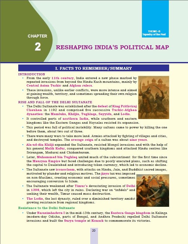 Image of Golden Social Science Study Material Based on NEW NCERT EXPLORING SOCIETY: INDIA AND BEYOND For Class-8 | CBSE 2027 Exams | Summary | Timeline | Mind Map | Exam Oriented Questions | Sample Question Papers | Objective Type Question | MCQs