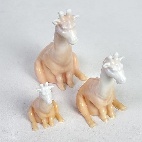 Miniatura 5 de RESINWORLD Juego de 3 tamaños 3D molde de jirafa, molde flexible de silicona para resina, yeso, arcilla, vela