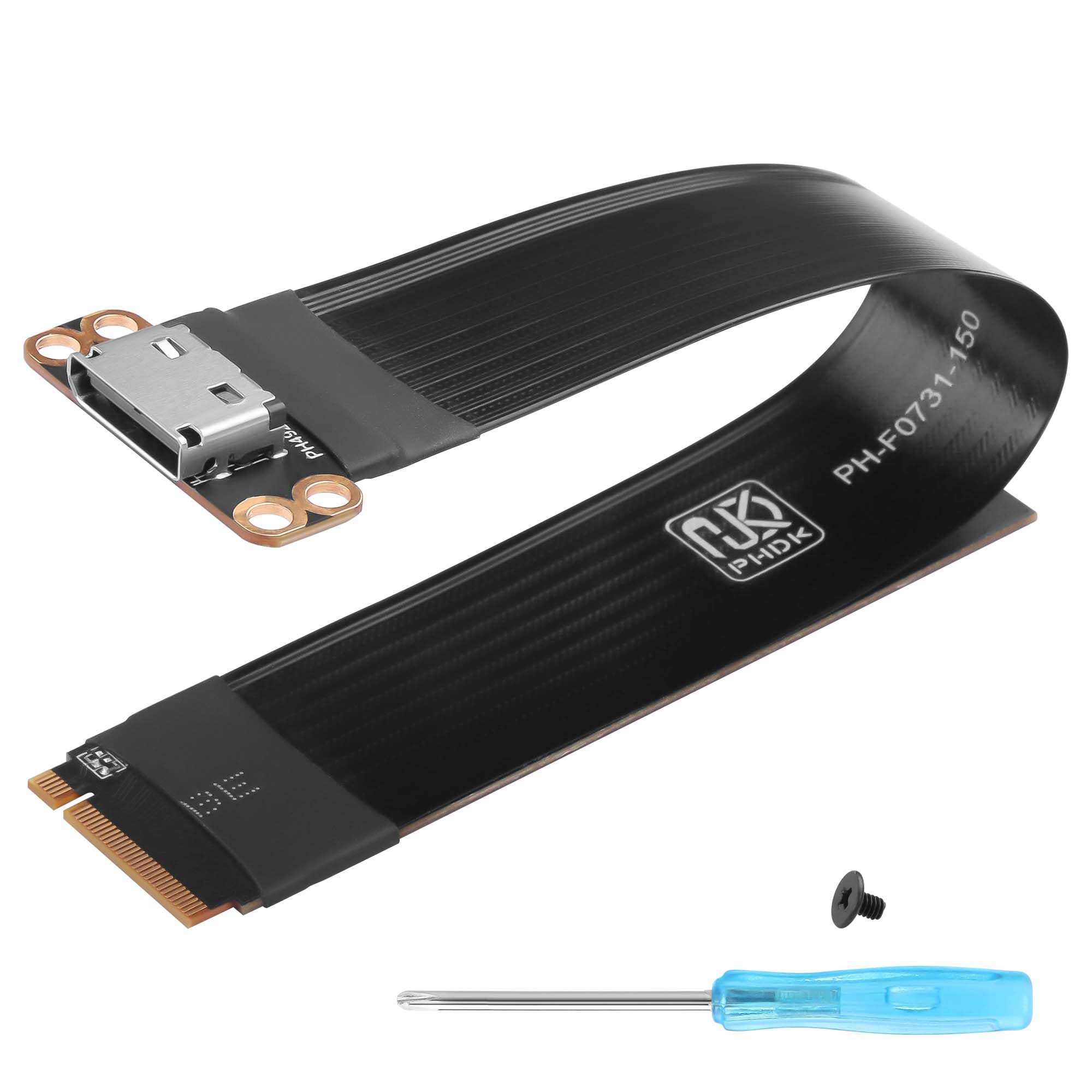 GINTOOYUN PCI-E4.0 M.2 NVME do Oculink SFF-8611/8612 kabel adaptera M.2 M-Key 2280 NGFF do Oculink SFF-8611 SFF-8612 żeński kabel hosta do laptopów, eGPU itp. (6,89 cala)